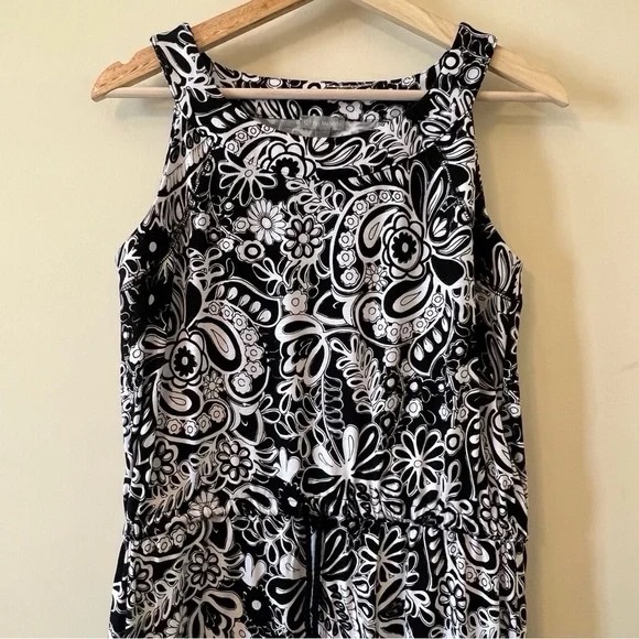 T by Talbots Small Floral Casual Knit Dress with Drawstring Waistband - Picture 2 of 7